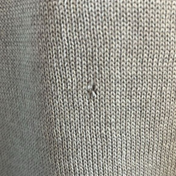 Pronto Uomo Light Gray Silk Blend Mens Size 3XL  Pullover TINY FLAW Short Sleeve - Picture 3 of 9